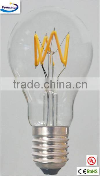 A19 led filament bulb half chrome mirrow silver painted decorations indoor