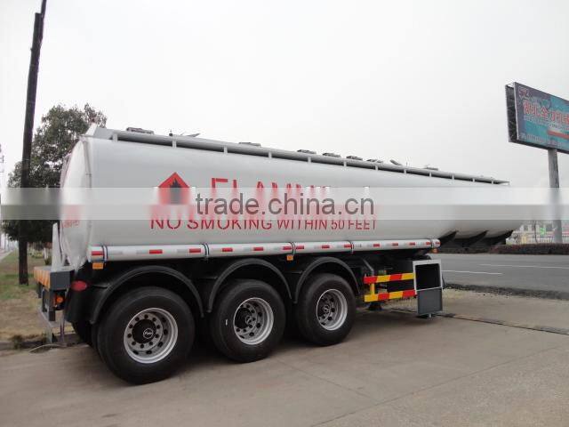 Factory supply 3 axle tanker aluminium alloy fuel tank trailer