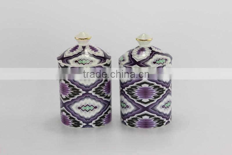 Natural Soy Scented Candle in Ceramic Jar with Matte Color