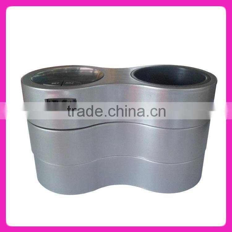 Colorful LED Calendar Clock Penholder, Brush pot clock