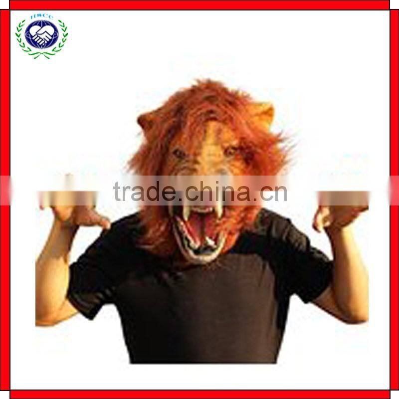 Eco-friendly Halloween Cosplay Custom Lion Head Latex Mask
