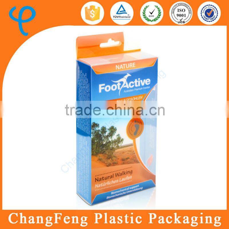 Custom Logo PP Clear Transparent Plastic Packaging Box for Insole