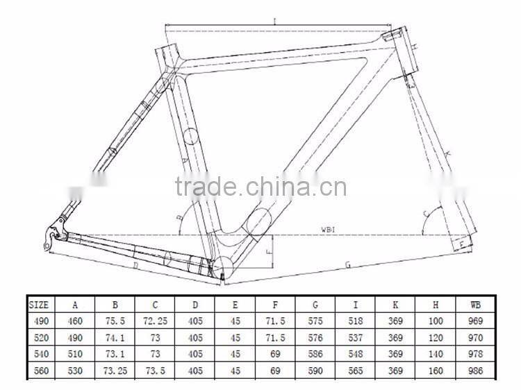 MeyerGlobal H-R-FCM022 Chinese full carbon road bike frame