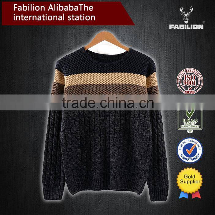 The new stripe pattern Close-fitting fashion sweater for splicing stripe sweater