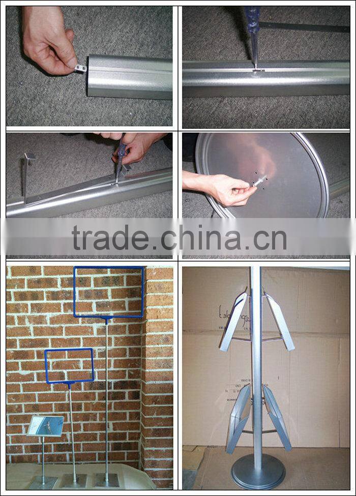 4 tire aluminum poster stand