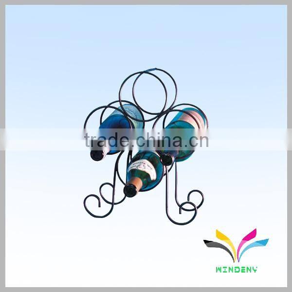 Kitchen accessory modern design metal wire red wine rack