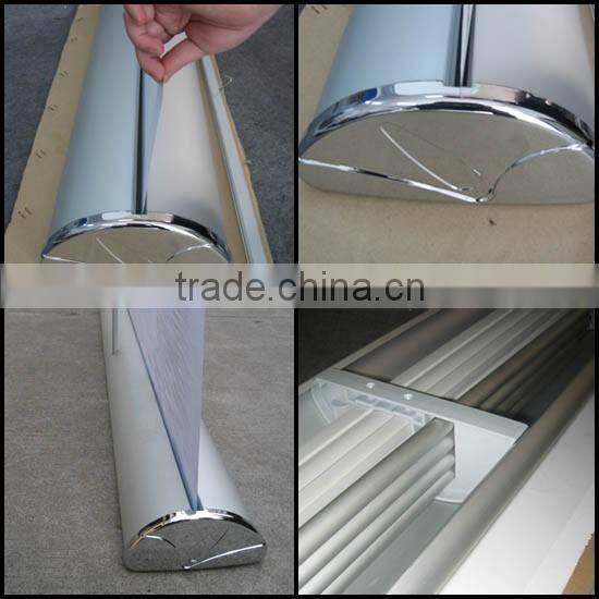 new style 2016 hot aliminium pole fibre roll up banner