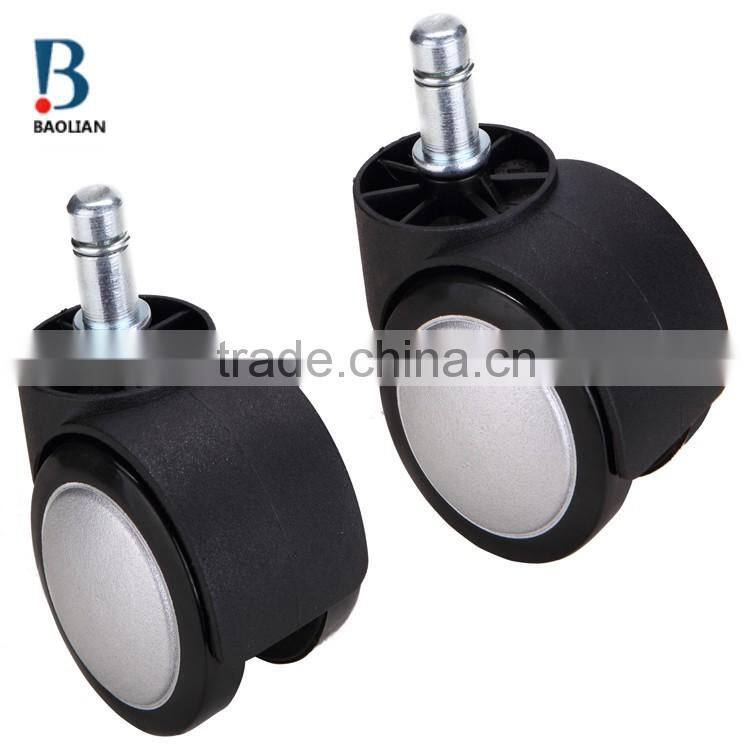 2016 hot-sale special waterproof 2"white painting nylon plastic PU rubber coating caster for office chair