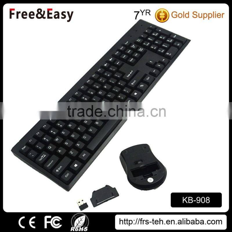 Ergonomics Style and 2.4Ghz Wireless Type Keyboard and Mouse Combo
