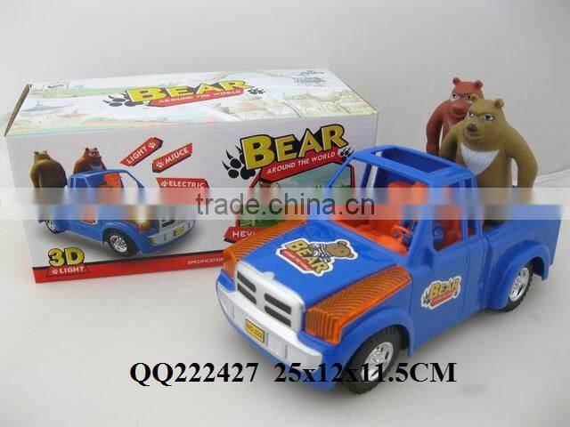 Hot B/O kids plastic bump&go flash car with music,Battery operated toys car for child