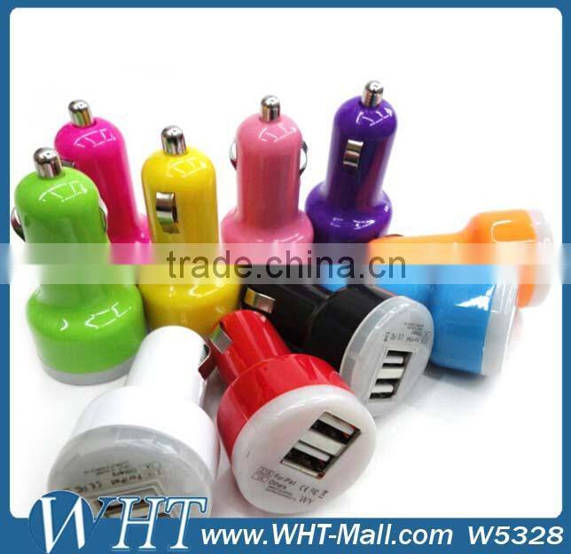 Manufacturer Price Dual USB Car Charger for iPhone, for Samsung ,for iPad