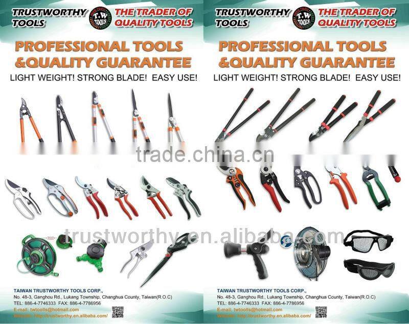 Taiwan 7 1/2" 200mm professional SK5 TPFE blade aluminum handle with soft TPR Anvil Pruning shear