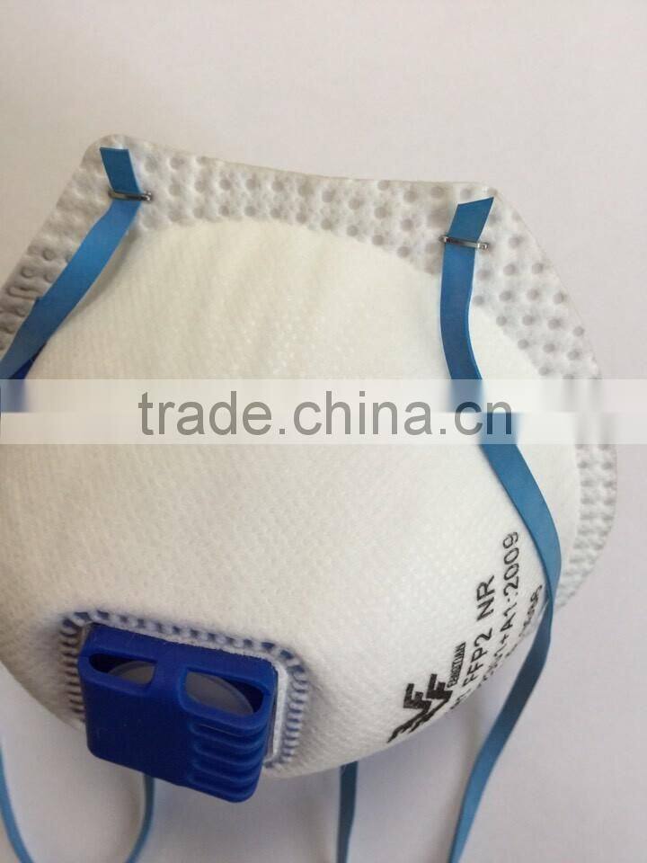 FFP2 V dust mask respirator with CE certificate