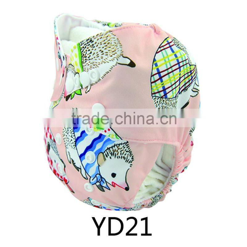 2016 Alva New Pattern Hedgehogs Design Hot Sale Pocket Baby Cloth Diaper
