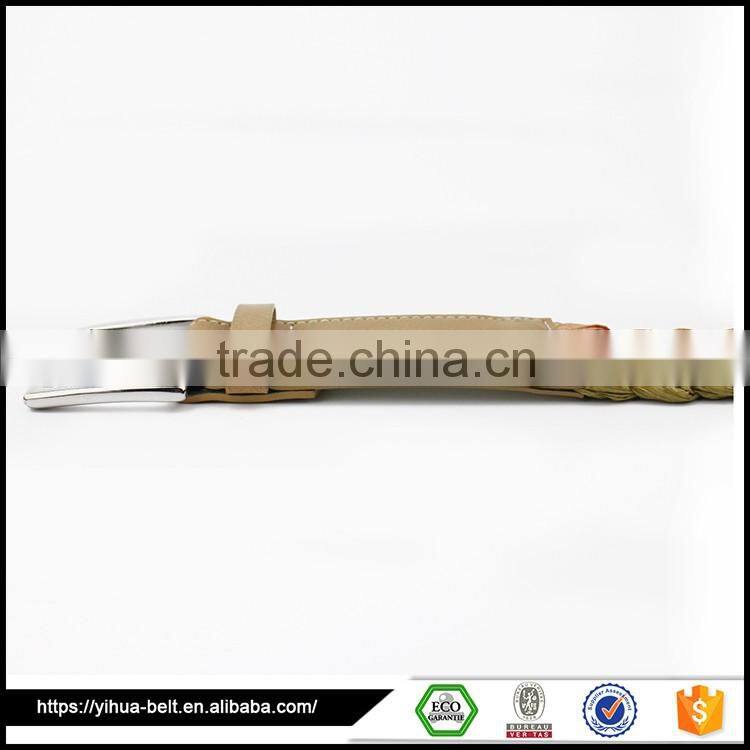 Candy colors casual woven pin buckles belt for dress