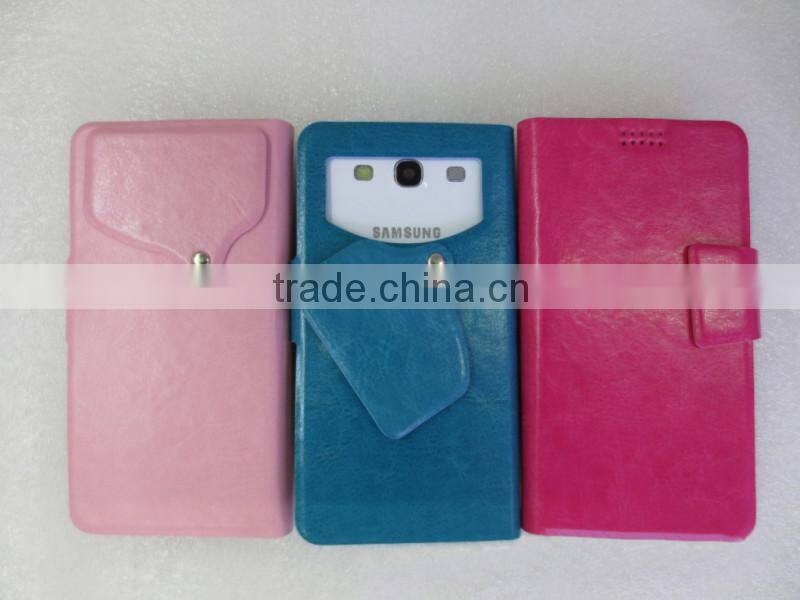 Top sale luxury 4 size universal leather case for mobile phone