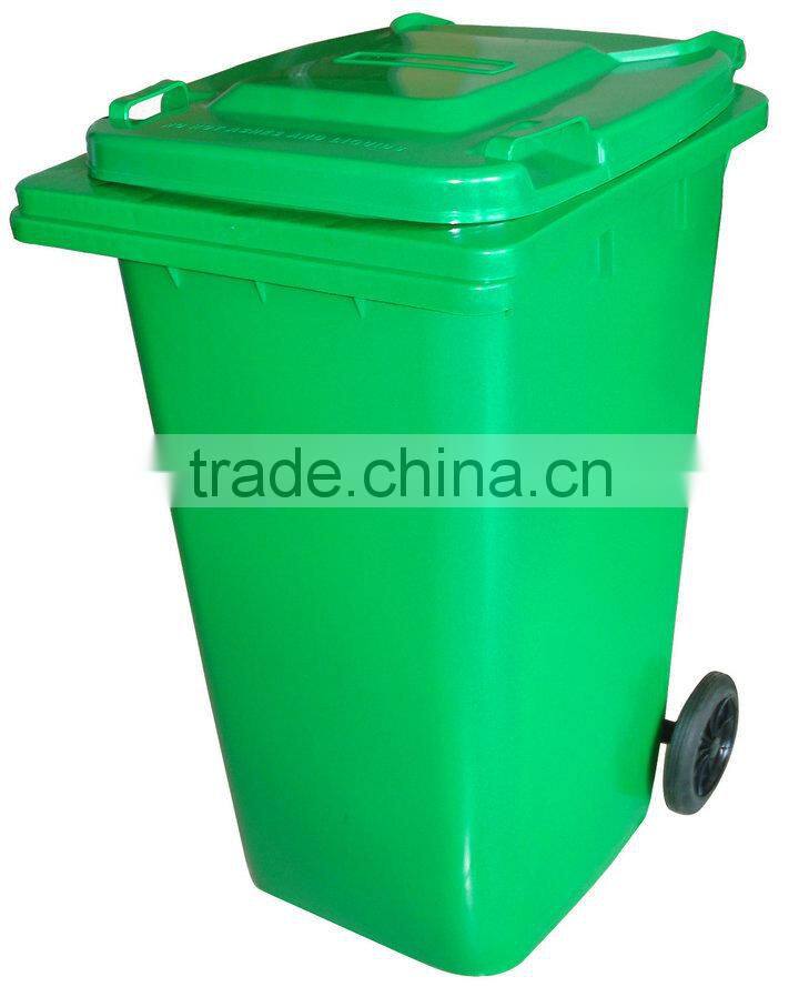 HDPE HOT!outdoor plastic dustbin with wheels 240 Liter with EN840