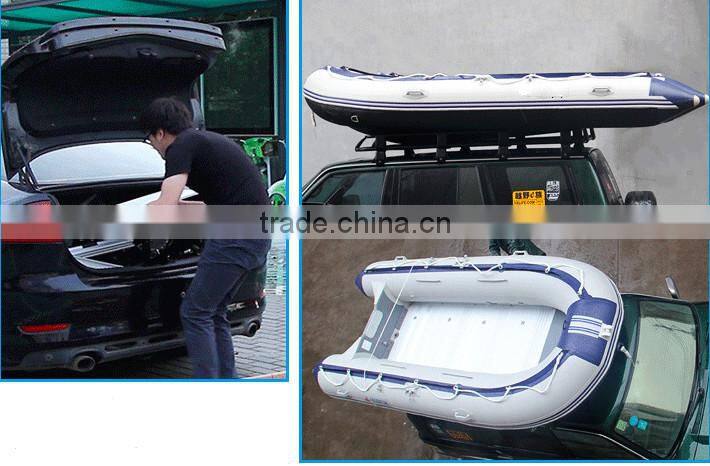 CE certifitaction small fishing boat cheap inflatable boat with electric motor