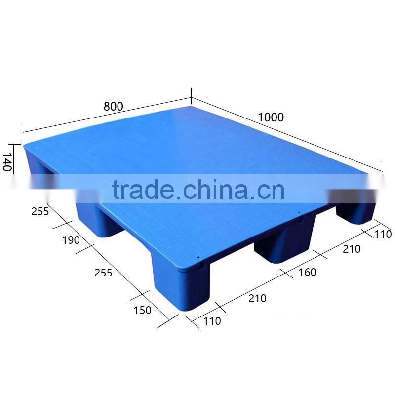 1000x800x140mm nine feets plastic pallet with steel