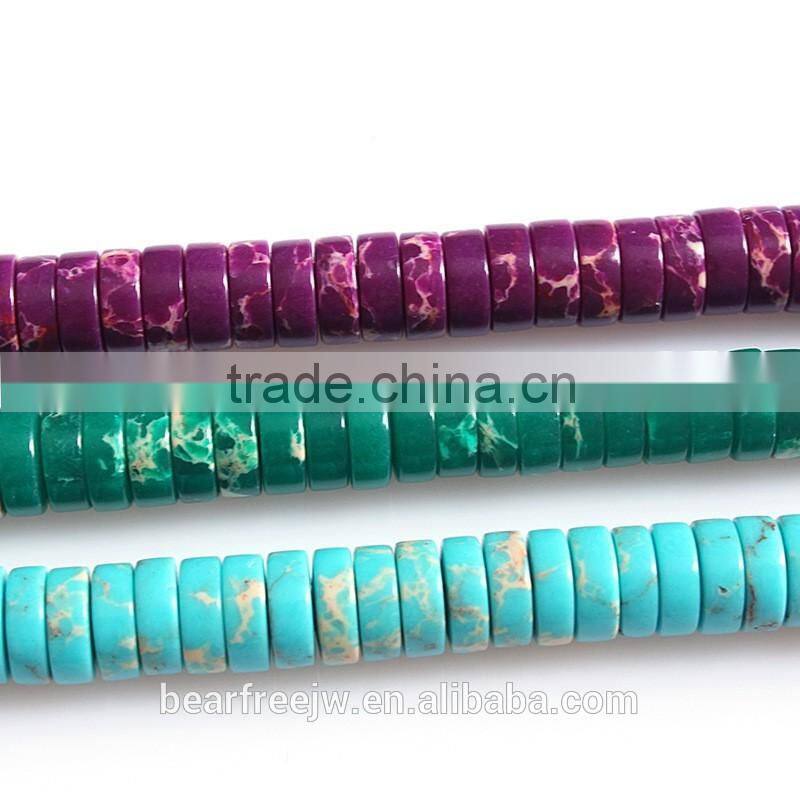 Fashion Purple Greed Blue Emperor stone Rondelle Beads, Imperial Jasper gem stone gemstone roundel abacus beads