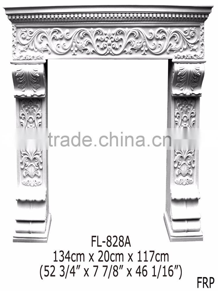 Polystyrene High Quality beautiful PU decorative white marble fireplace/freestanding nero marquina marble fireplace