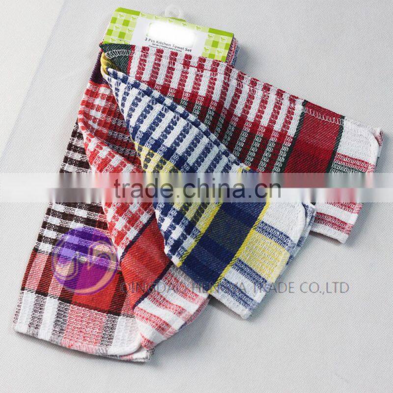 china supplier textiles yarn dyed cotton waffle weave second hand towels