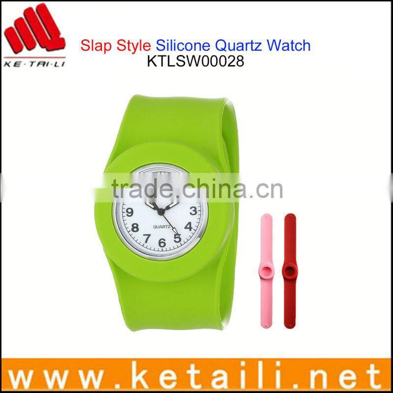 Silicone slap watch / oem quartz watch / custom watch supplier