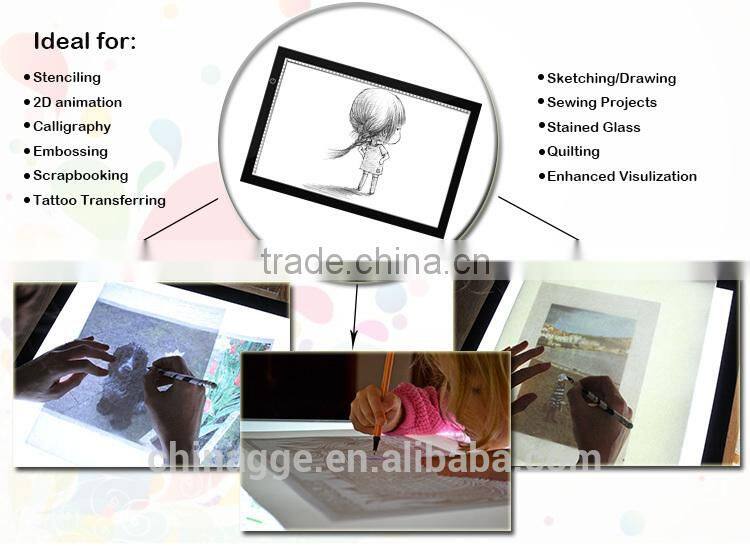 Slim Tracing Light Box Drafting Table Artograph Light Pad for Tattoos A2 A3 A4 Size LED Light Pad