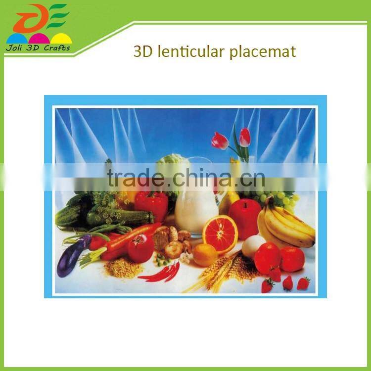 Custom made pp 3d lenticular placemat in China