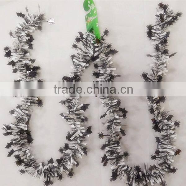 High Quality & Low Price 7 Feet Golden Rainbow PET/PVC Christmas Tinsel Garland