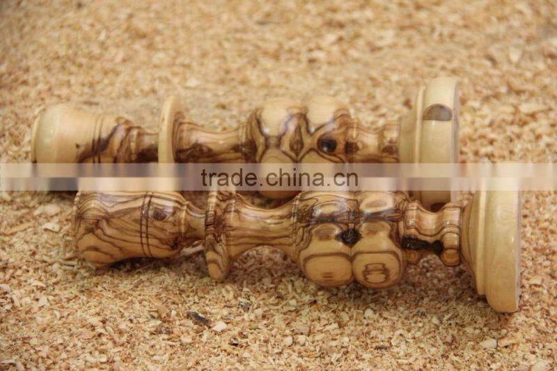 Olive Wood Carved Candle Stick