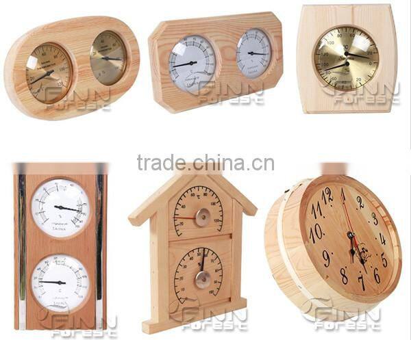 Pine wood frame sauna room hourglass sand timer