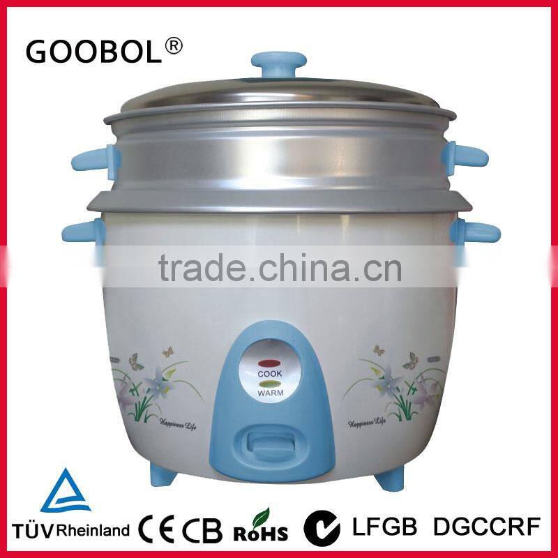 Small Rice Cooker With Alminum Steamer & S/S Lid, Non-stick Inner Pot