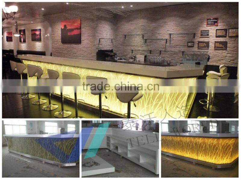 TW solid surface modern bar counter commercial bar counters