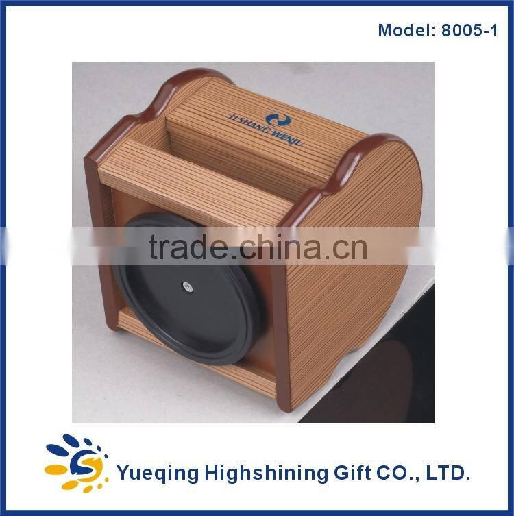 HY8005 wooden pen holder penholder pencil holder Fashion 360 degrees rotatable desktop stationery organizer