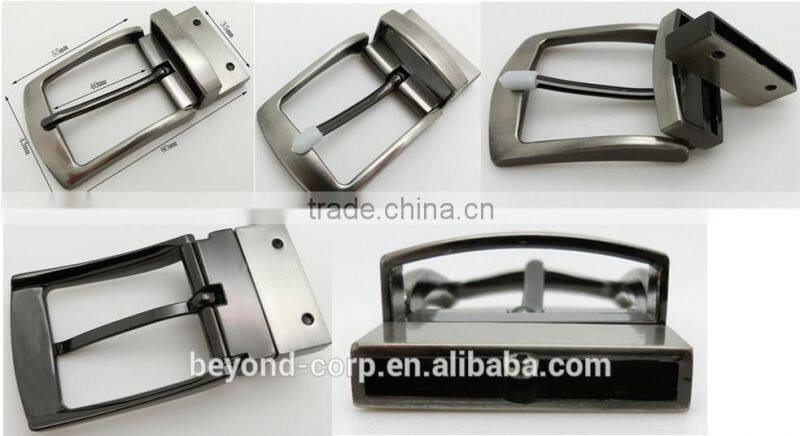 Custom reversible double-faced pins buckle screw fixed belt buckle made in china