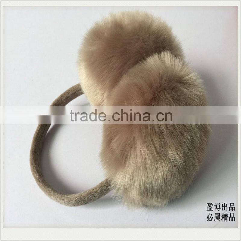 2016 Winter Big Size Faux Fox Fur Earmuffs Ear Muff Artificial Raccon Fur Warm Ear Cover Ladies Earmuffs