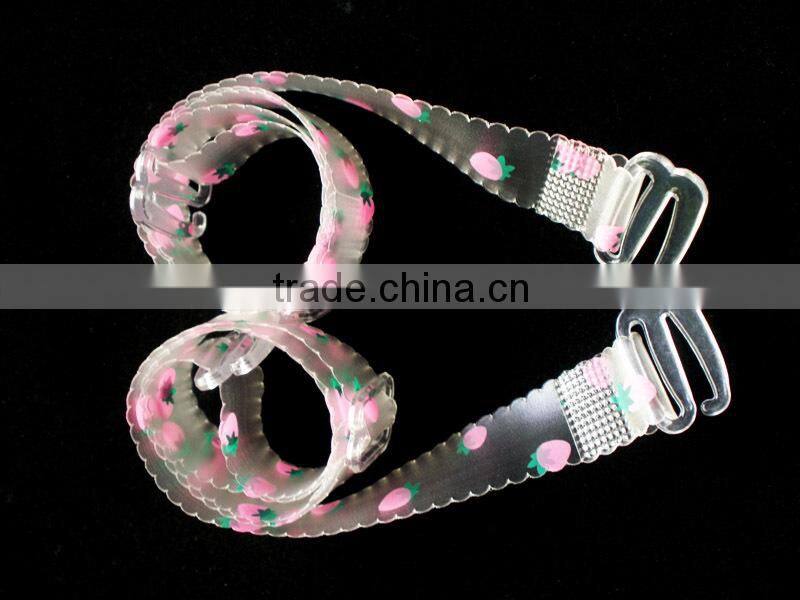 invisible bra strap with strawberry printed