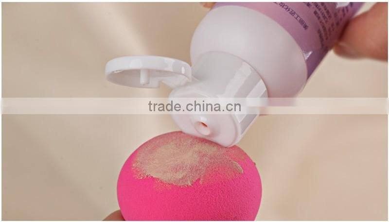 Cosmetic Cream Powder Blush Oval Makeup Brush+ Sponge Blender Flawless Puff+Brush cleaner
