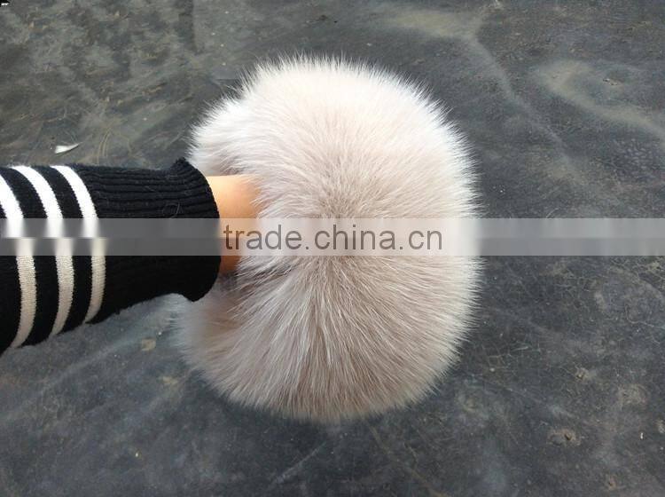 Winter Oversleeve For Jacket And Coat Luxurious Fox Fur Real Fur Cuff
