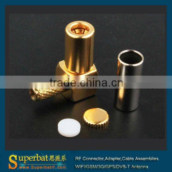 SSMB Crimp Plug Right Angle connector for LMR100 fakra smb antenna connectors