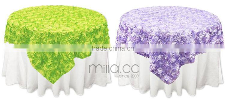 Champagne Grandiose Rosette Table Overlays