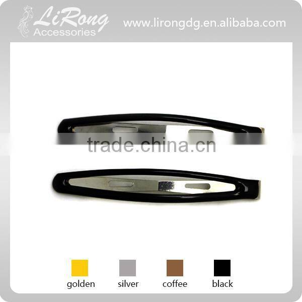80mm Korean Plated Hair Clip with Black Epoxy