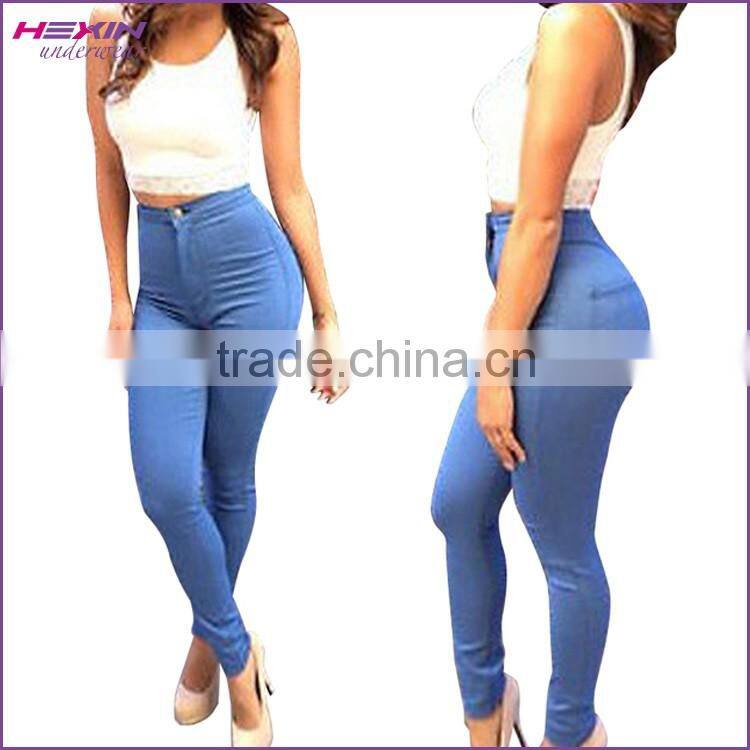 2016 Hot Sale Cheap Light Blue Women Butt Lifter L Jeans