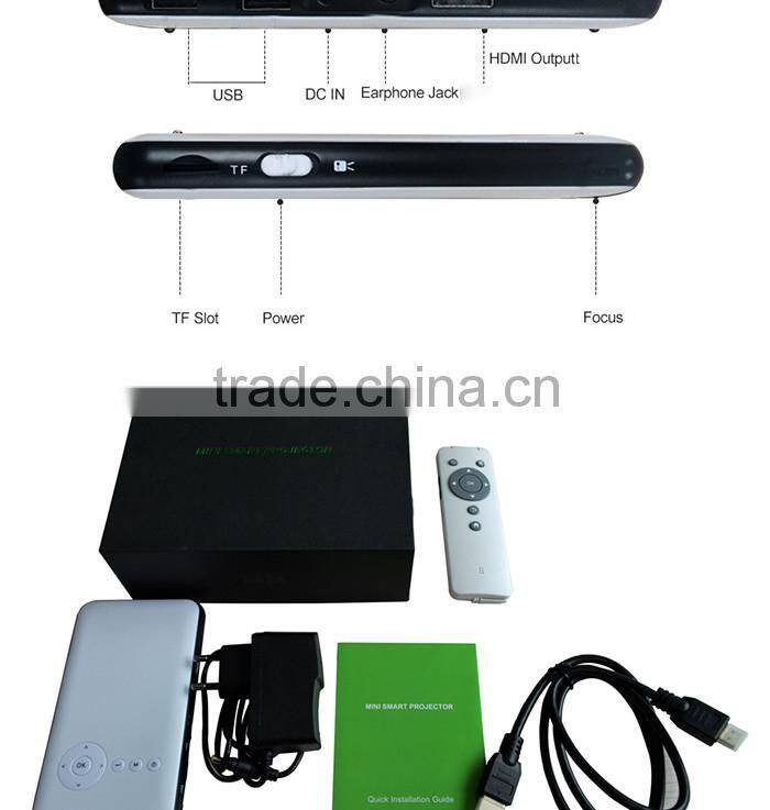 1080P Android DLP Full HD Mini LED Projector for Smartphone with Wifi Miracast