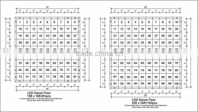 2016 good market dj stage stand light floor led crystal magic ball light dance floor, ceiling or