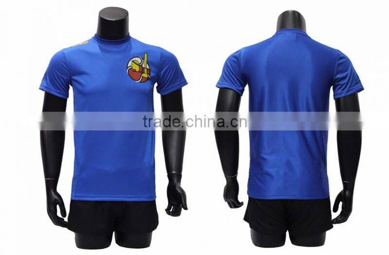 2016 Newly Design Blue Soccer Jersey for Football Team