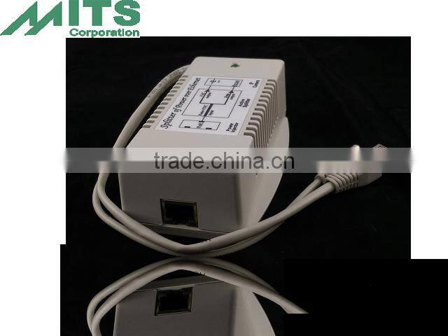 40W/24V, 2.1 / 5.5mm Gigabit High PoE Splitter