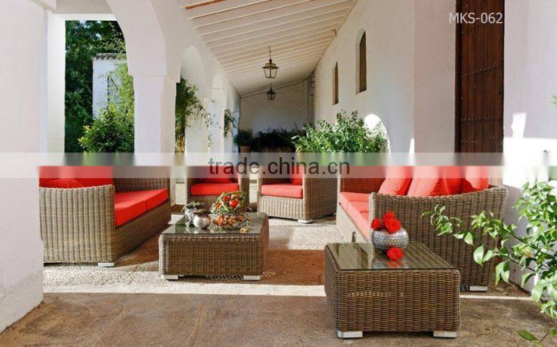 Modular patio wicker synthetic rattan sofa set outdoor furniture - Patio garden sofa- outdoor sofa set