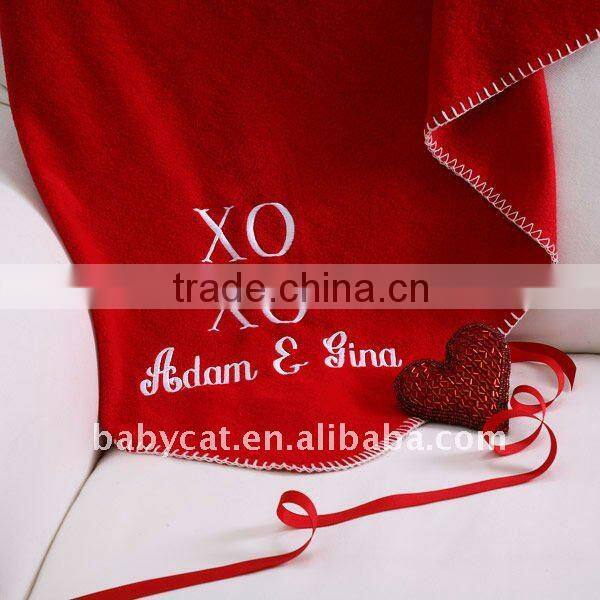 Hot sale Polar Fleece Blanket with embroidery